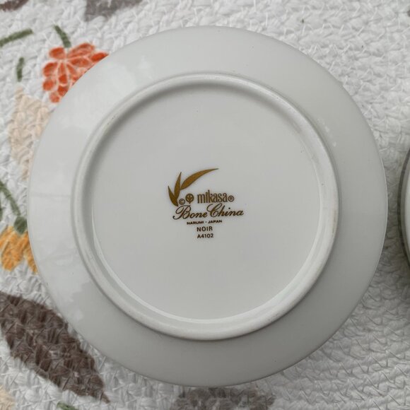 Vtg 70s MIKASA Noir Sugar & Creamer Set - Picture 6 of 13